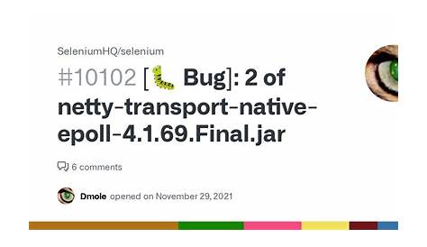 Netty Nio Epoll Bug? 2 Of Transportnative4 1 69 Final Jar · Issue