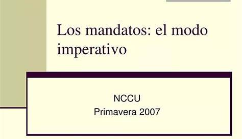 Ven Di Sal Haz Ppt El Modo Imperativo Los Mandatos Powerpoint Presentation бесплатно