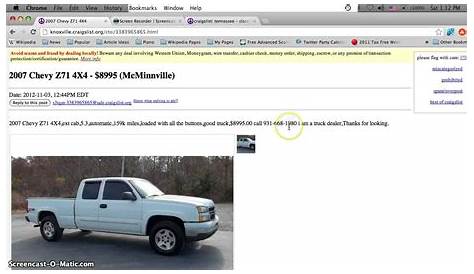 Knoxville Craiglist Craigslist Tn Пользовавшиеся автомобилями для продажи