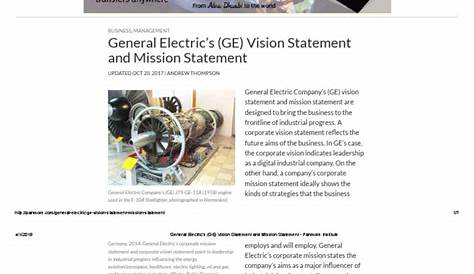Сила заявления GE Vision