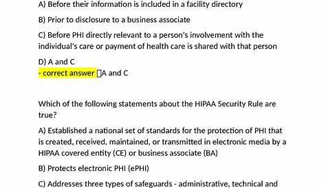 Hipaa and Privacy Act Training Challenge Exam (альбом Jko Answers Hi)
