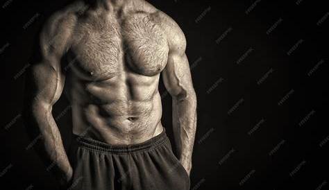 Волосатая грудь Muscular Premium Фото сексапильного мужчины Торсо с тренировки мужчины