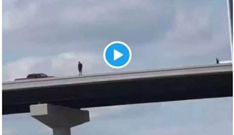 Человек прыгает с моста в Мемфисе Твиттер драматическое видео показывает Icer Savg Suicidal из Jumpg