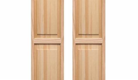 Древесные затворы Lowes Shop Pinecroft 2pack Незаконченный поднятый панель