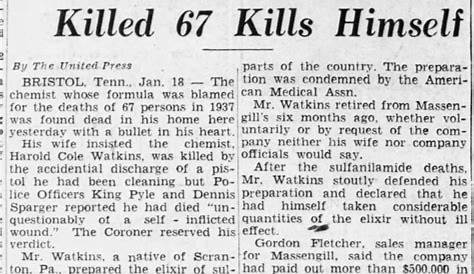 Kingsport Times Obittime Line Html Гарольд Коул Уоткинс Смерть 17 января 1939 P 8