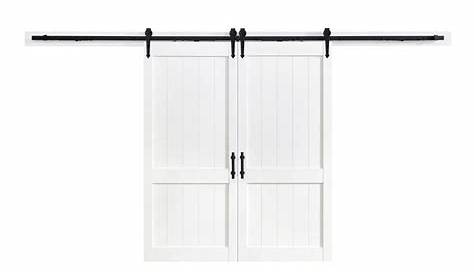 Lowes Double Barn Doors Дверь 36in X 84in White 2panel