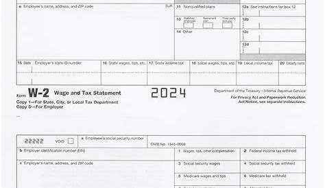 Staples W2 Forms Tops Tax Form 1 Part Copy A White 8 1 2 «X 11» 50 Sheets Pack