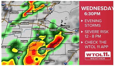 Wtol 11 News Weather Alert Day опубликовали прогноз погоды на среду