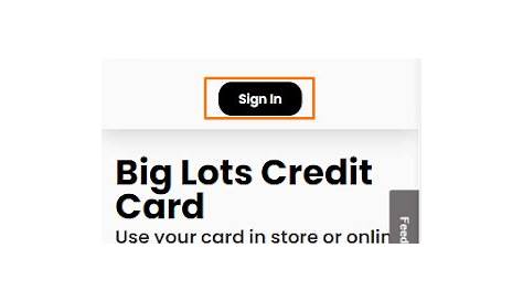 Big Lots Кредитная карта в лог-платеж и обслуживание клиентов