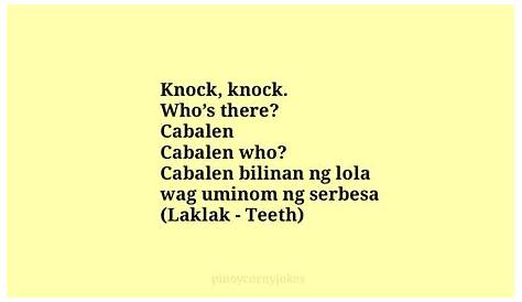 Knock Knock Jokes Тагальский блог Накакакилиг Брианчамплин