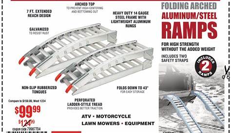 Harbor Freight Tools Ramps Coupons для Haulmaster 1000 Lbs емкость 9 в X 72 в три раза