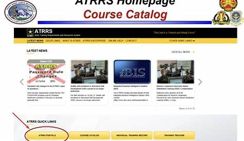 Army Atrrs Course Каталог учебных записей