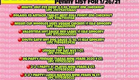 Penny Days at Dollar Generalshop Shopping List for General 6 июня 2023 Артофит