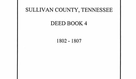 Sullivan County Tn Obituary Tennessee Deed Book 4 18021807 Горная пресса