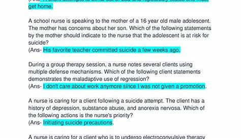 Ati Capstone Mental Health Pre Assessment Карьера Подробная оценка Последний квиз с полным