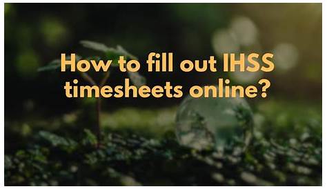 Ihss Timesheet Online Как заполнить?