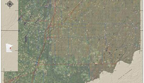 Компания Landing Minnesota 2023 Aerial Wall Map Mapping Solutions