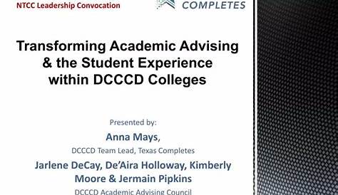 Dcccd Advisor Ppt Преобразование академического консультирования и студенческого опыта в рамках