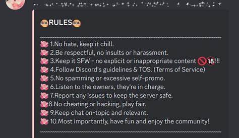 Нет правил Discord Server Rule Template