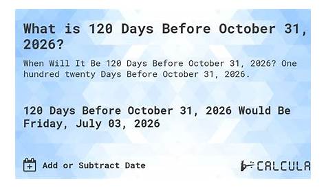 Сколько дней до 31 октября 2025 года? / Калькулятивный анализ