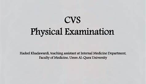 Cvs Физический экзамен
