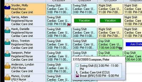 Программное обеспечение Scheduler Medical City Staff Scheduling
