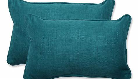 Бросьте подушки на подушках Perfect Outdoor Teal прямоугольный подушка набор из 2