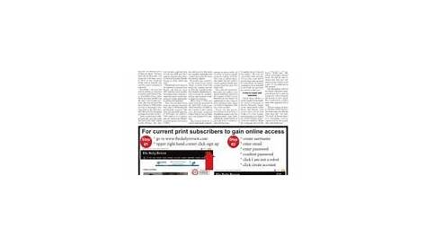 Страница ежедневного обзора A16 Digital Edition