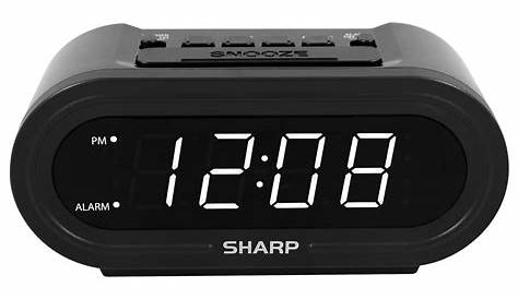 Будильник в Walmart Sharp Digital Clock Accuset Automic Set 9in