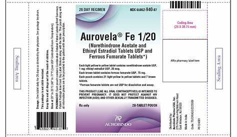 Aurovela Fe 120 Обзоры Dailymed 1 20 Норетиндрона Ацетат и этинил