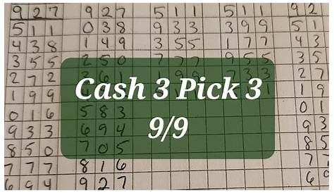 Ga Cash 3 Smart Pick Workouts 9 9 Youtube