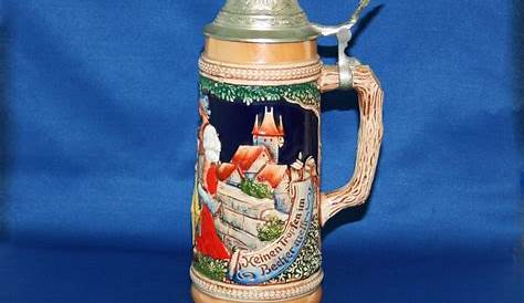 Винтажное немецкое пиво Steins Stein с оригинальной этикеткой Gerz и вытравленной металлической лидой