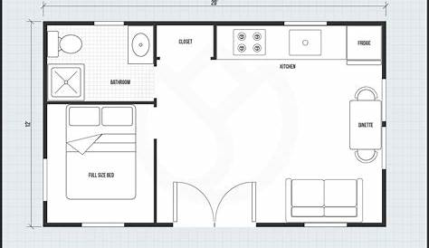 12×20 Планирование крошечного дома План этажа Сад для дома в 2020 году
