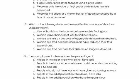 Ap Macro Unit 2: вопросы по инфляции в ВВП с ответами