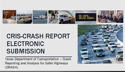 Cris.dot.state Criscrash Report Электронная подачу в техасский департамент транспорта
