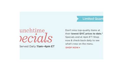 Завтрашний обед Qvc Lunchtime Specials