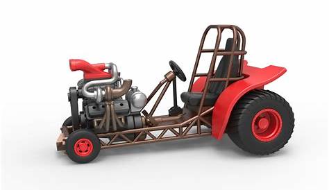 Mini Rod Tractors для друзей-продажников, которые тянут трактор с помощью реактивного двигателя 125 3d Print Model