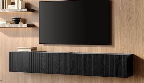 Плавающая медиаконсоль Black Fitueyes Wall смонтирована Tv Stand Component