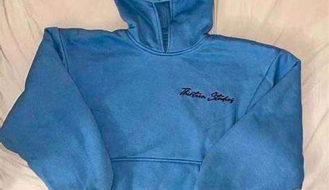 Обнаружение очарования тринадцати студий Hoodie с синим текстом