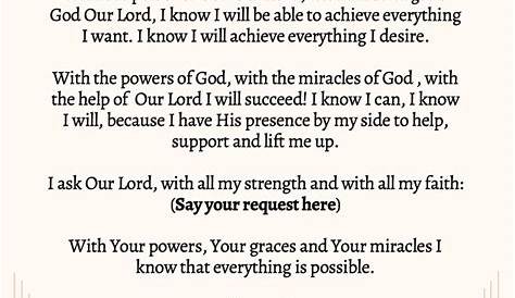 Oración Milagrosísima: A Powerful Prayer For Miracles
