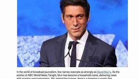 Оригинальное название: David Muir’s Relationship Status: A Deep Dive Into His Personal Life