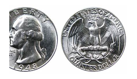 1948 год — Silver Quarter Value: Price Guide & Grading (англ.) (недоступная ссылка).