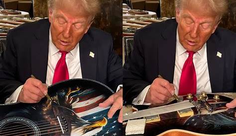 Дональд Трамп играет на гитаре, раскрывая правду, стоящую за вопросом, который поет Бэррон?