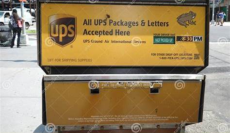 Ups Ground Drop Box Редакционная фотография Йоркской службы 42765946