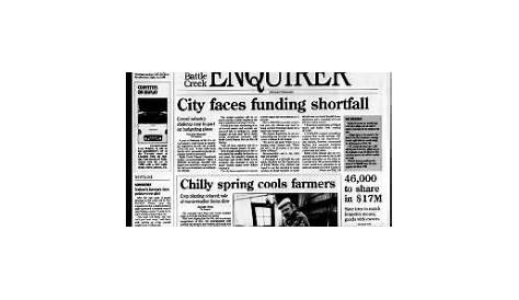 Battle Creek Enquirer некрологов уведомления от