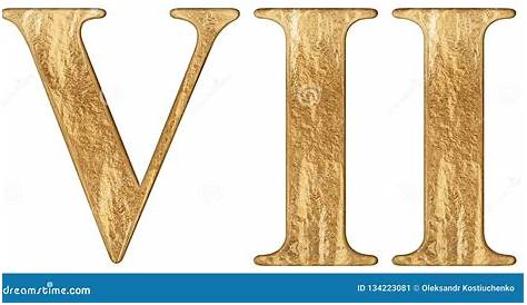 7 римских цифр Vii Septem Seven, изолированных на белом фоне 3d