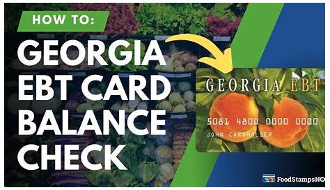 Georgia P. Ebt Balance 2024 Эшли Арлуолэ