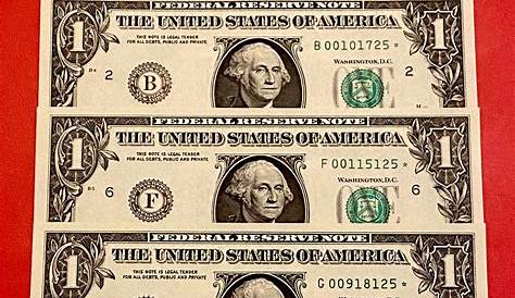 2017a Star Note 1 Доллар Билль Установить A B F G L 5 округов