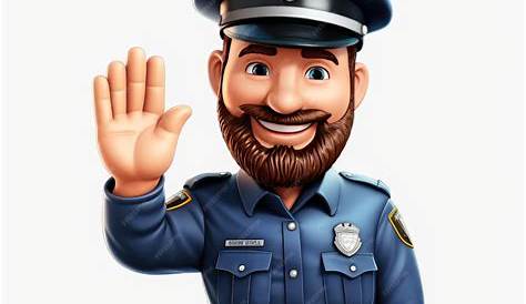 Cop Raise Your Hands Memepodcast Личный Html Premium Ai Образ символ авторитетного прозрачного трафика Поднимая руку