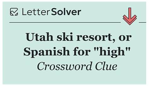 Кроссворд-нексус Клю Finder Юта Ski Resort Кроссворд
